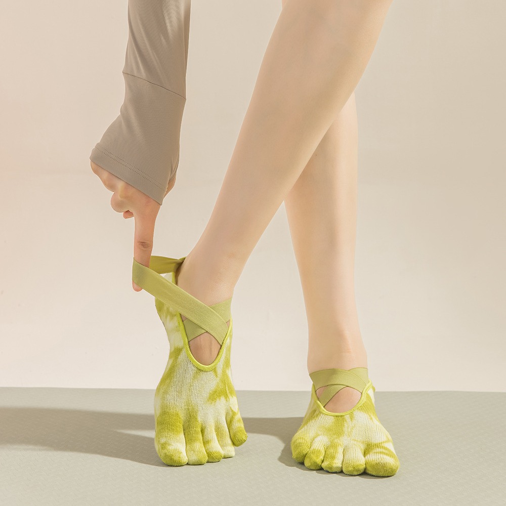 Pilates Yoga Studio - Calcetines de Cinco Dedos con Tiras