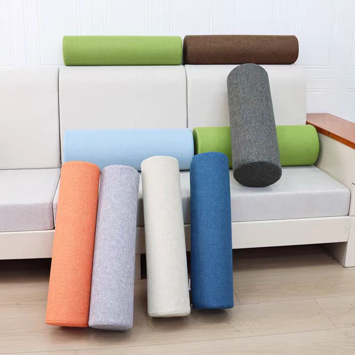 Bolster Cushion Round - Almohada de refuerzo cilíndrica de lino