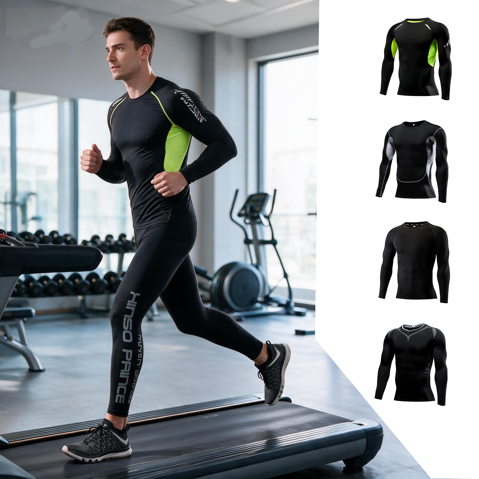 Pilates Yoga Outfit - Conjunto Deportivo de Compresión para Hombre