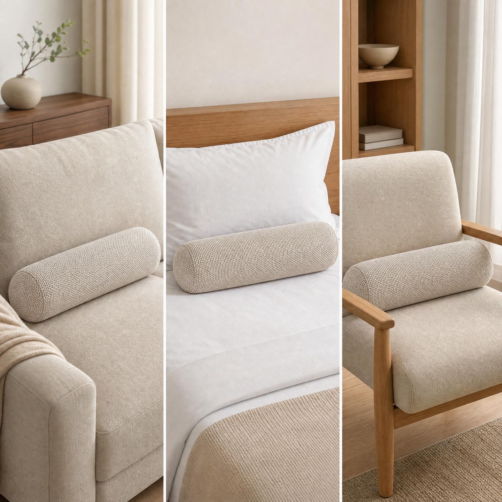 Almohada cilíndrica de espuma  - Bolster Cushion Round reseña y precio