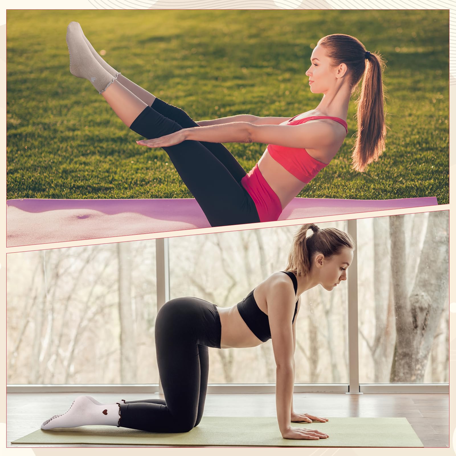 4 pares de calcetines de pilat - Pilates Yoga Hose reseña y precio